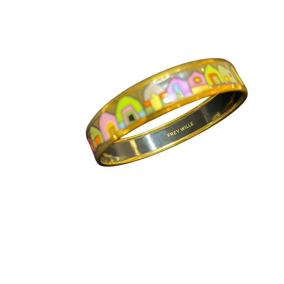 Frey Wille Bordered Bangle Bracelet Hommage à Hundertwasser Street Rivers Design - Picture 4 of 4